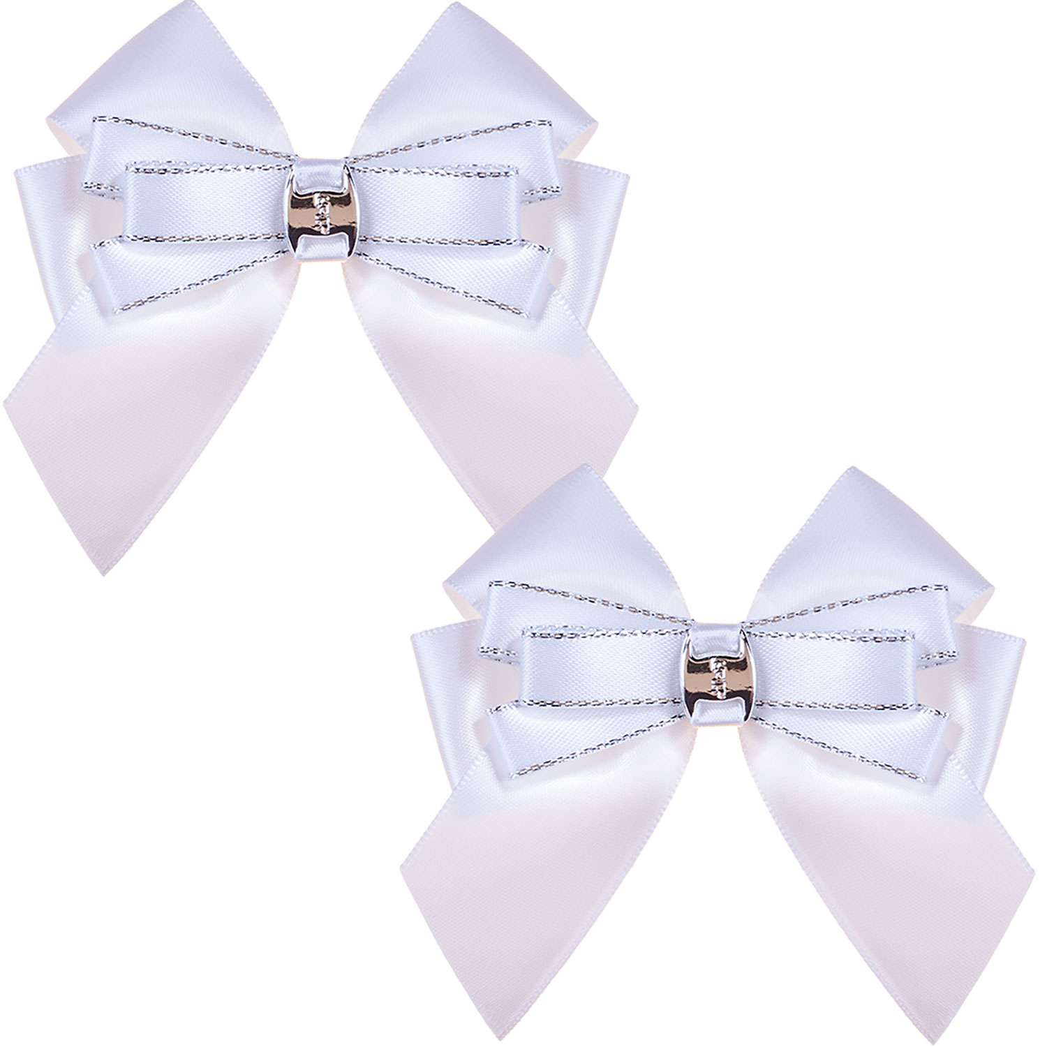 Бант Babys JOY 2шт Белый-Серебрянный NY21-1 NY21-1 - фото 1