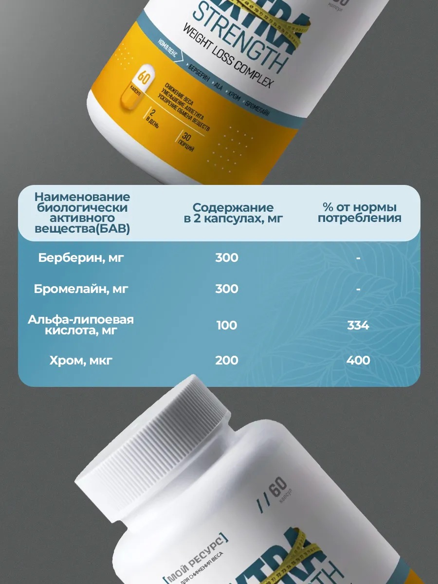 БАД Мой ресурс Комплекс для снижения веса - фото 5