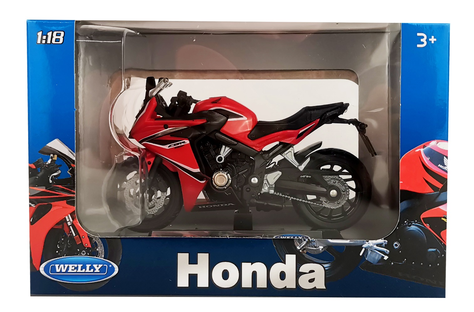 Мотоцикл Welly Honda 1:18 12853PW - фото 2