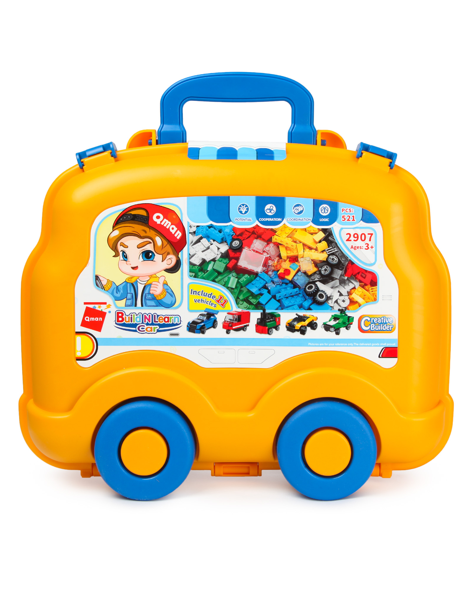 Конструктор QMAN Построй 521 дет. - фото 1