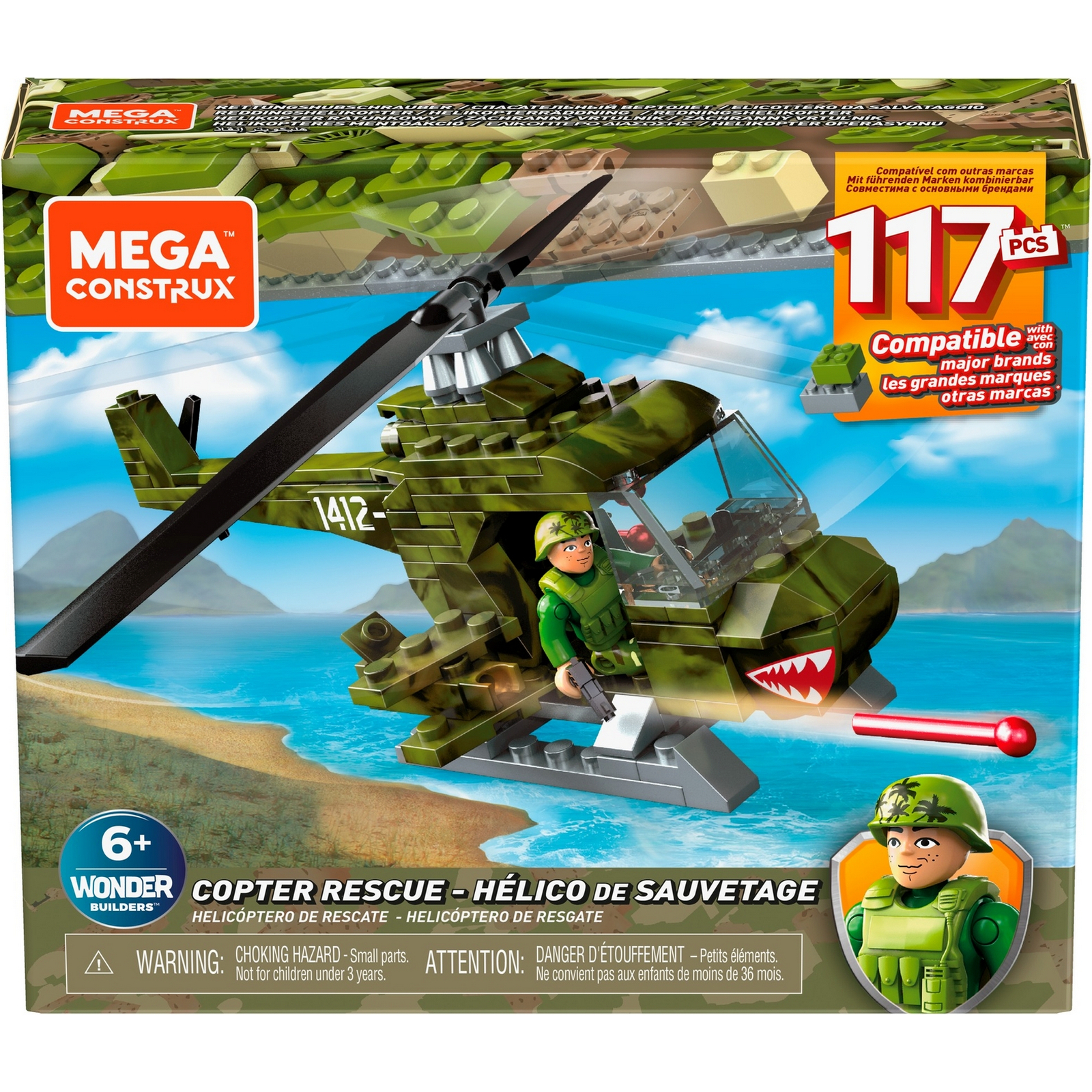 Конструктор Mega Construx Военный вертолет - фото 1
