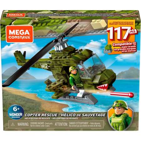 Конструктор Mega Construx Военный вертолет блочный