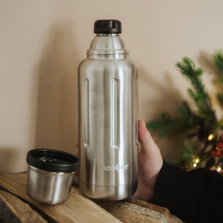 Термос Flask 1 литр для напитков Bobber матовый