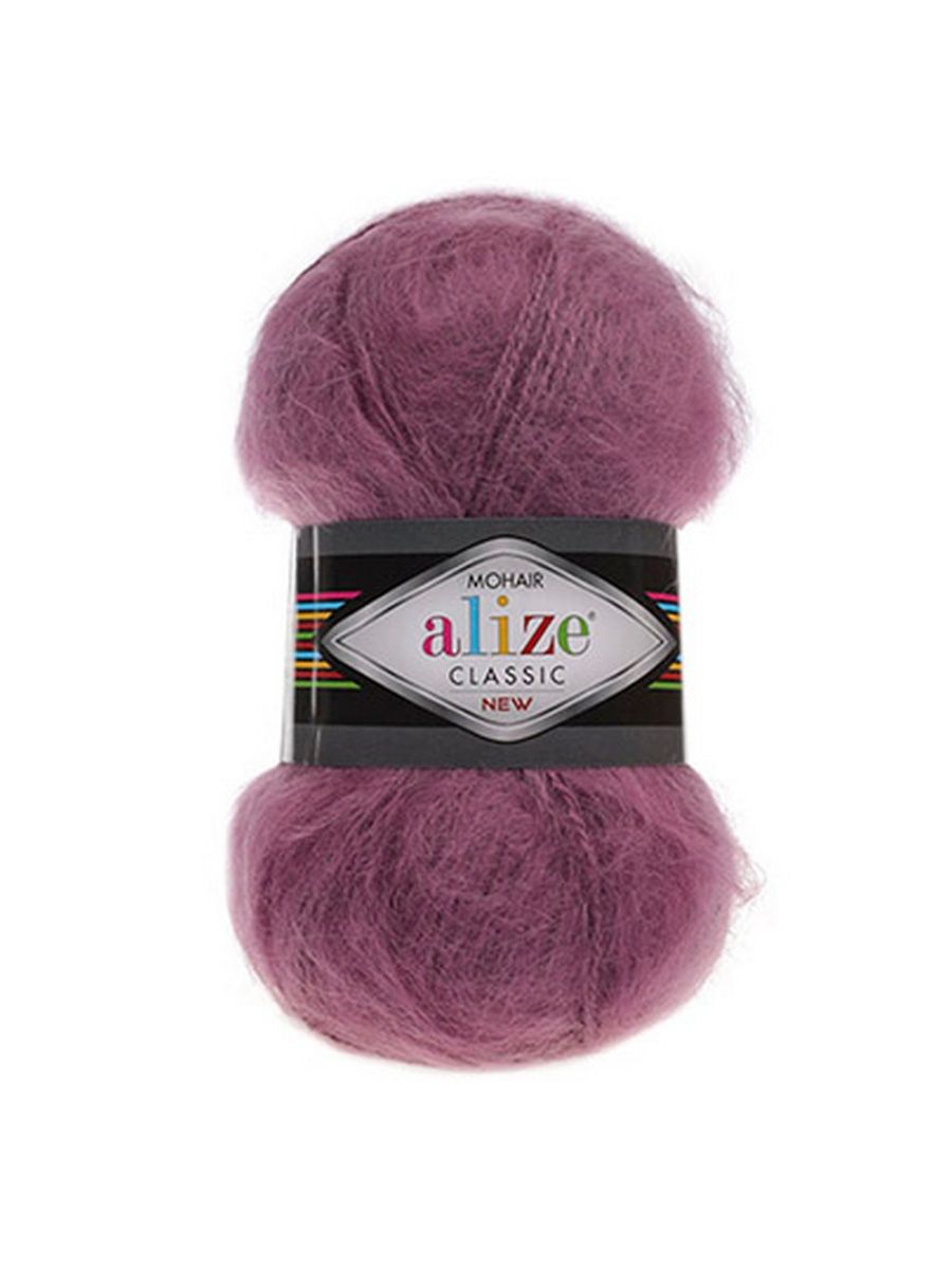 Пряжа Alize полушерстяная Mohair classic new 100 гр 200 м 5 мотков 169 вишневый - фото 8