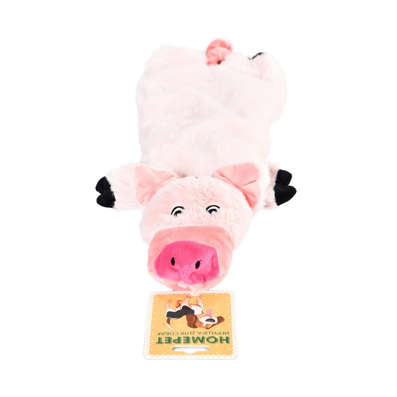 Игрушка для собак Homepet поросенок с пищалкой и шуршащим эффектом 59см. - фото 1