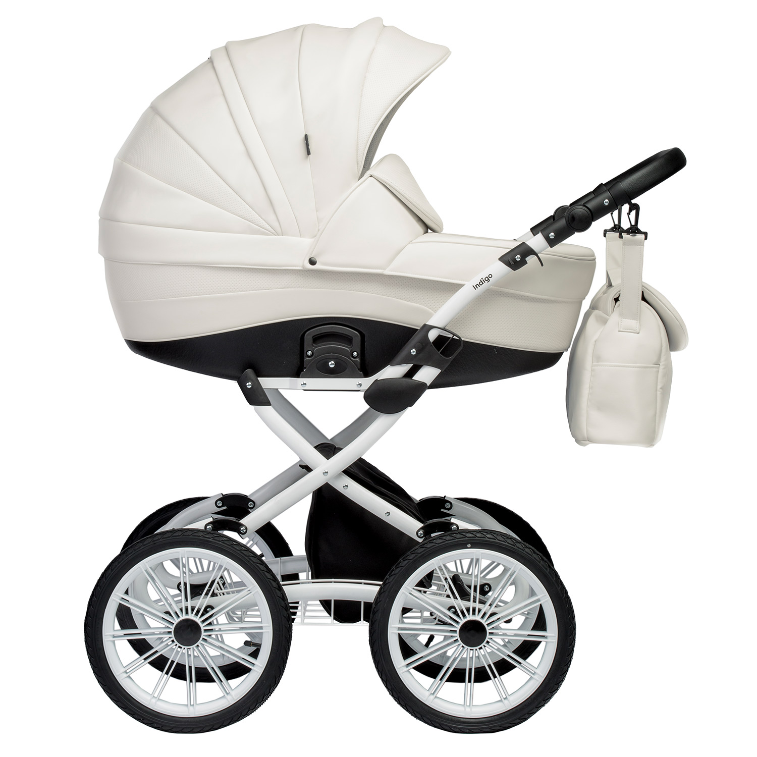 Коляска 2в1 Indigo Special Plus 01 белый - фото 2