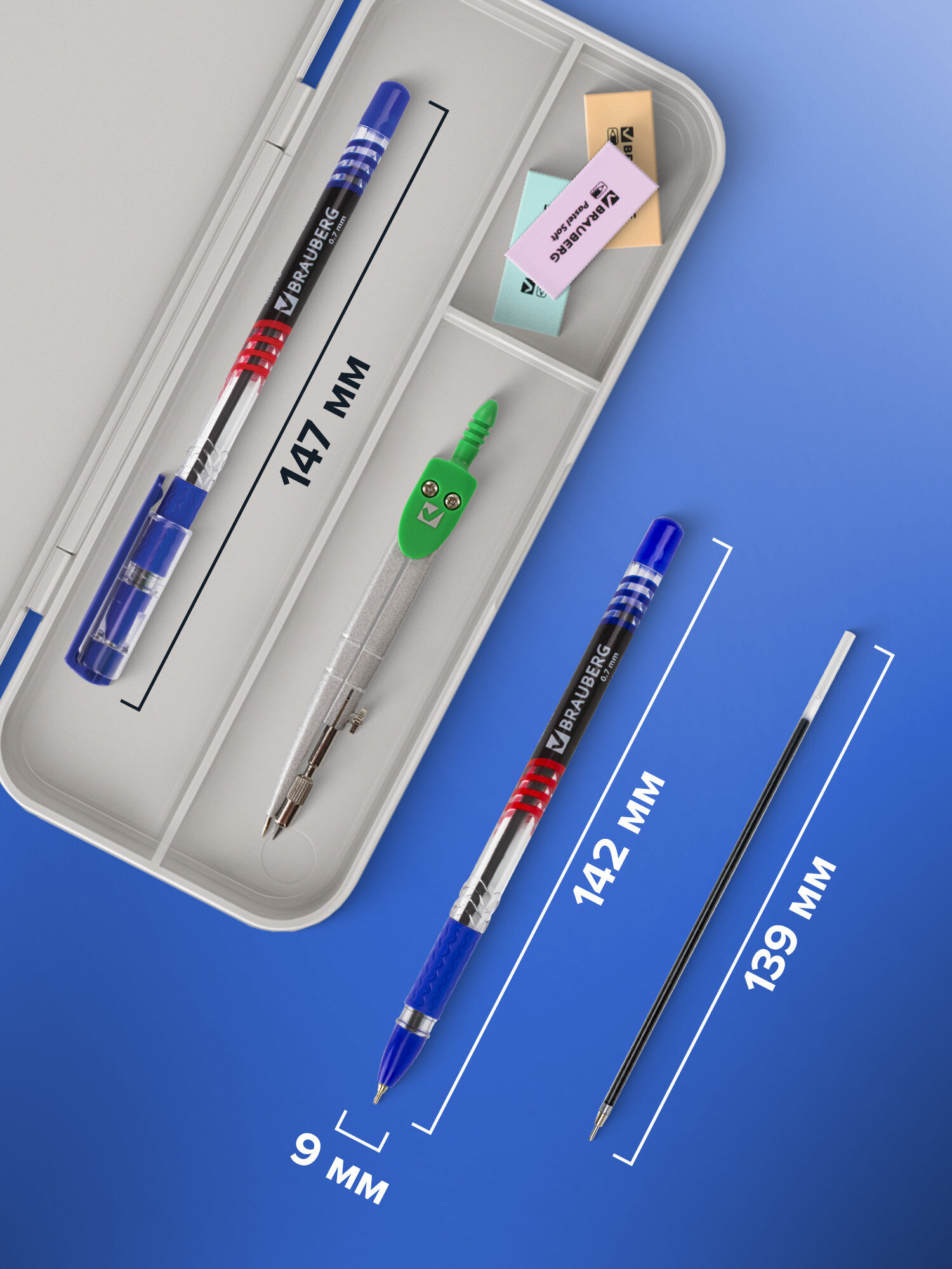 Ручка шариковая Brauberg 12 шт. - фото 4