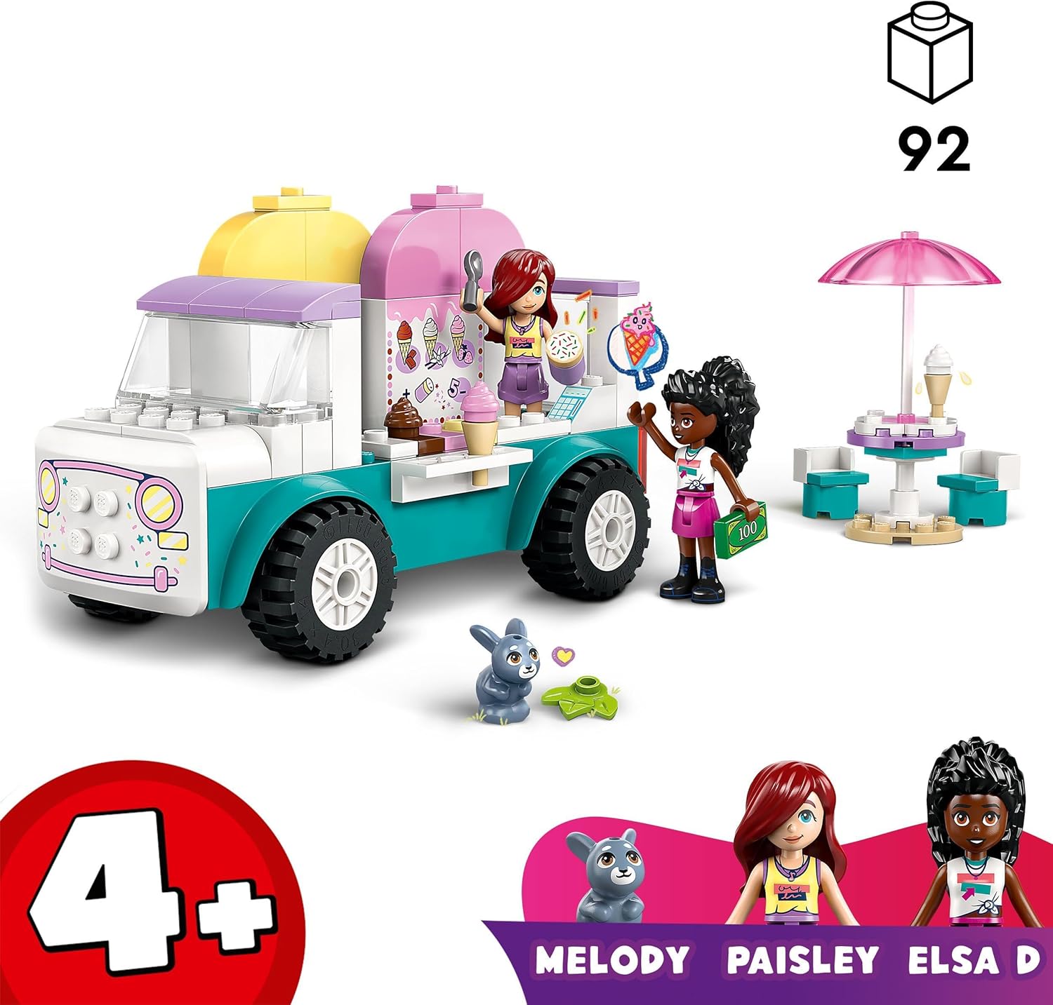 Конструктор LEGO Friends Грузовик с мороженым блочный - фото 2