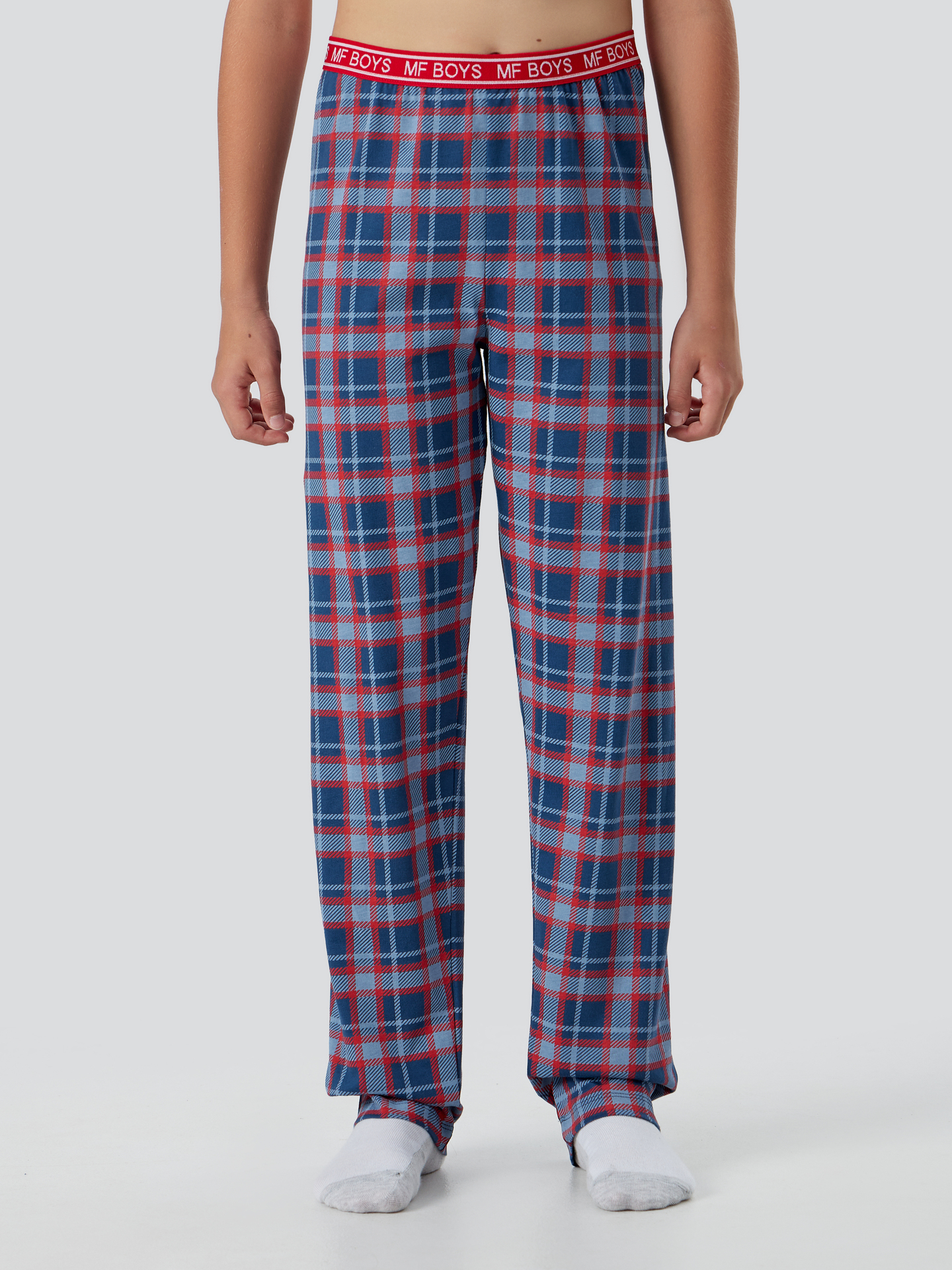Пижама Mark Formelle (Марк Формэль) 563335/белый +красно -синяя клетка - фото 6