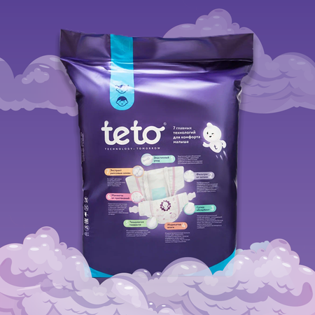 Подгузники TE-TO L 56 шт.