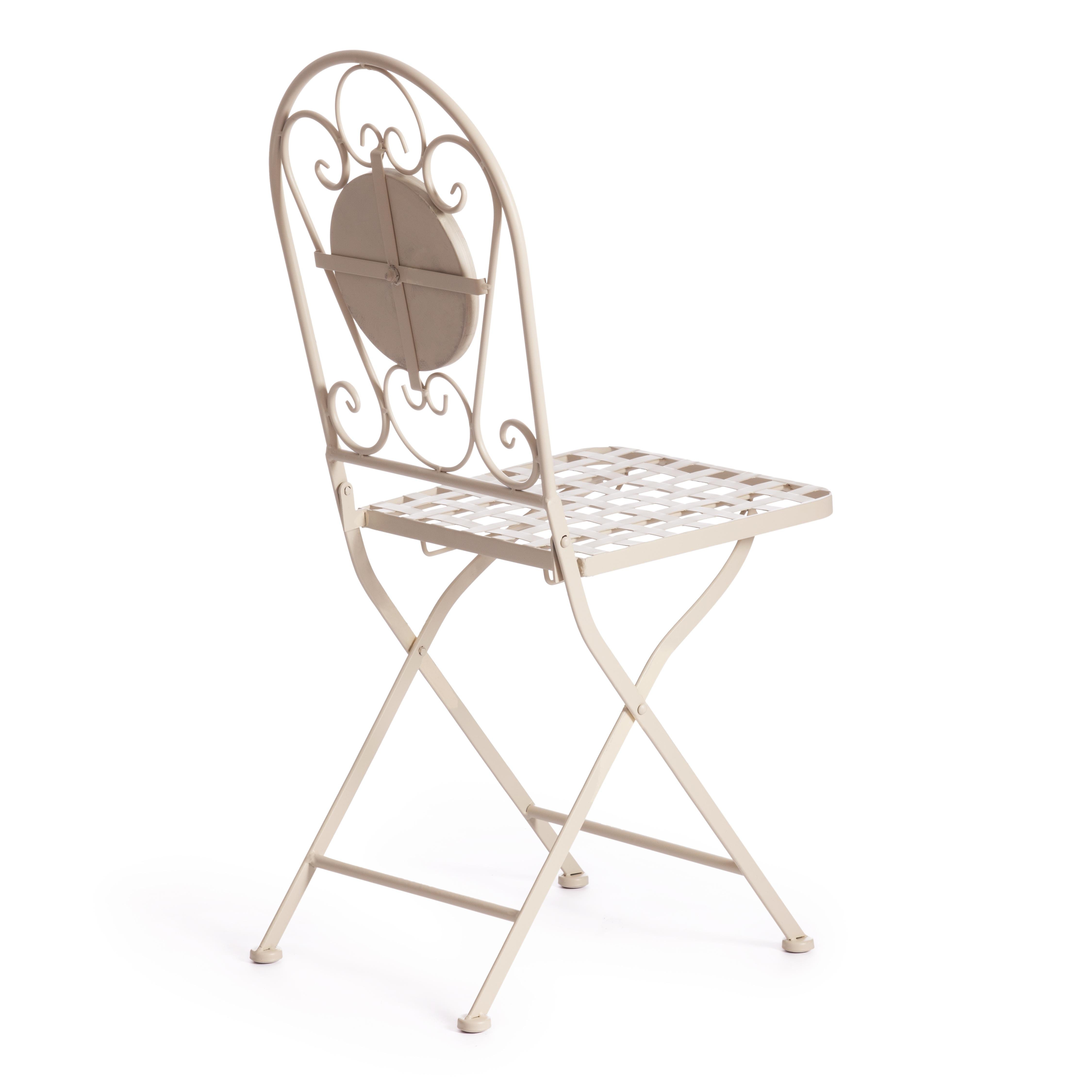Комплект садовых стульев TETCHAIR Виченза, складные, металл, 36х35х91см, белый/плитка "калейдоскоп" - фото 9