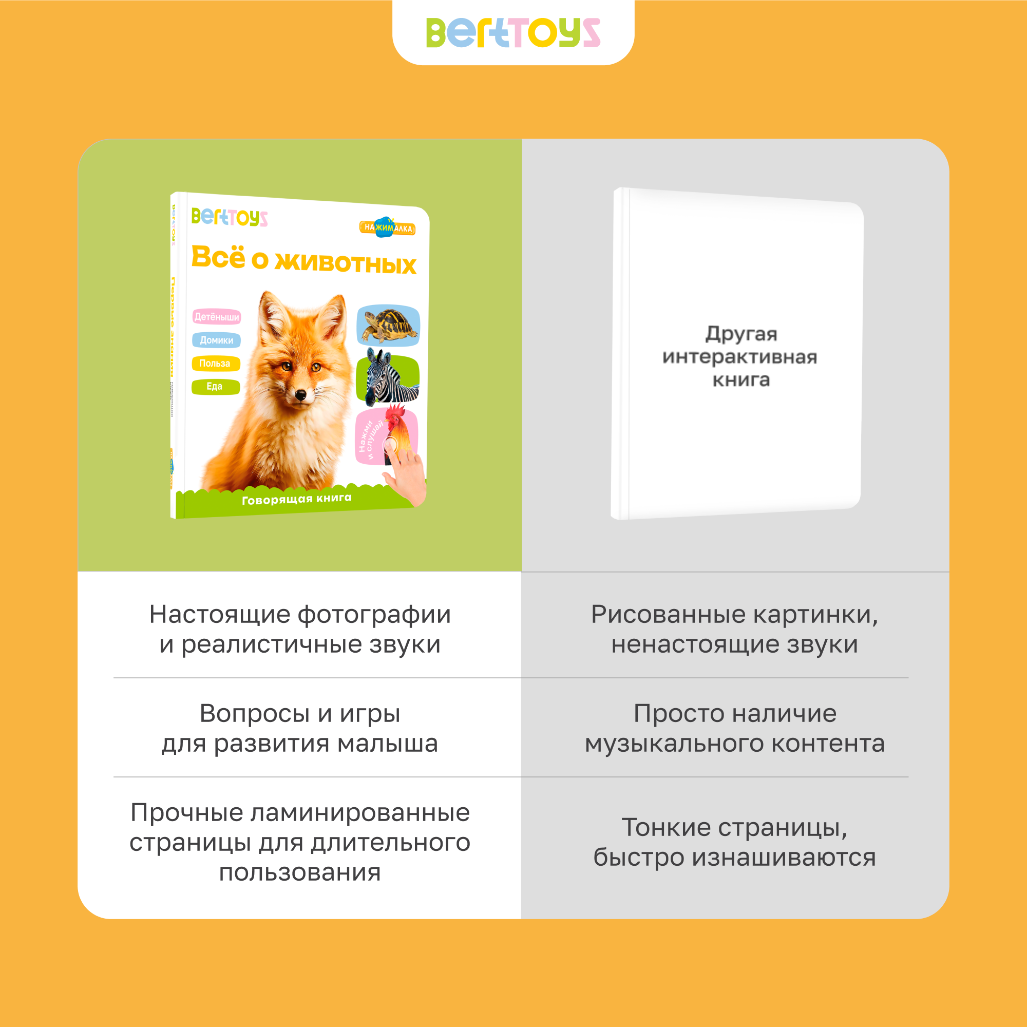 Книга нажималка говорящяя Всё о животных маленькая - фото 16