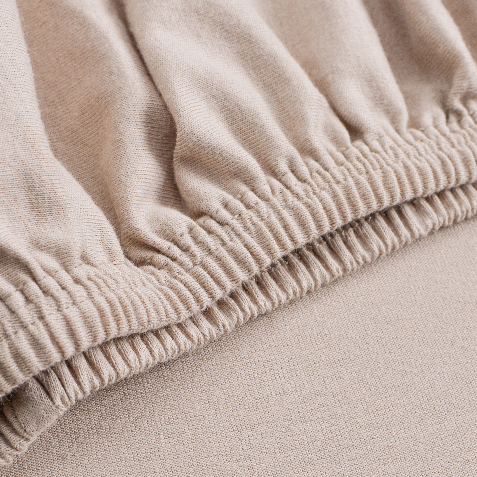 Простынь на резинке 160х80 Mrs.Stretch Mr.Jersy натяжная трикотажная цвет какао - фото 10