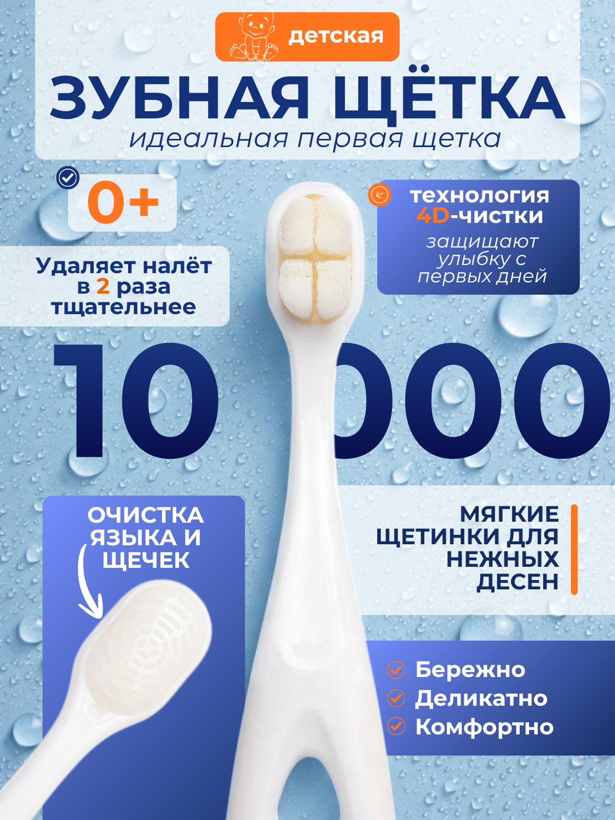 Изображение товара Зубная щетка Чистый Зуб - ультрамягкая для первых зубов 0+