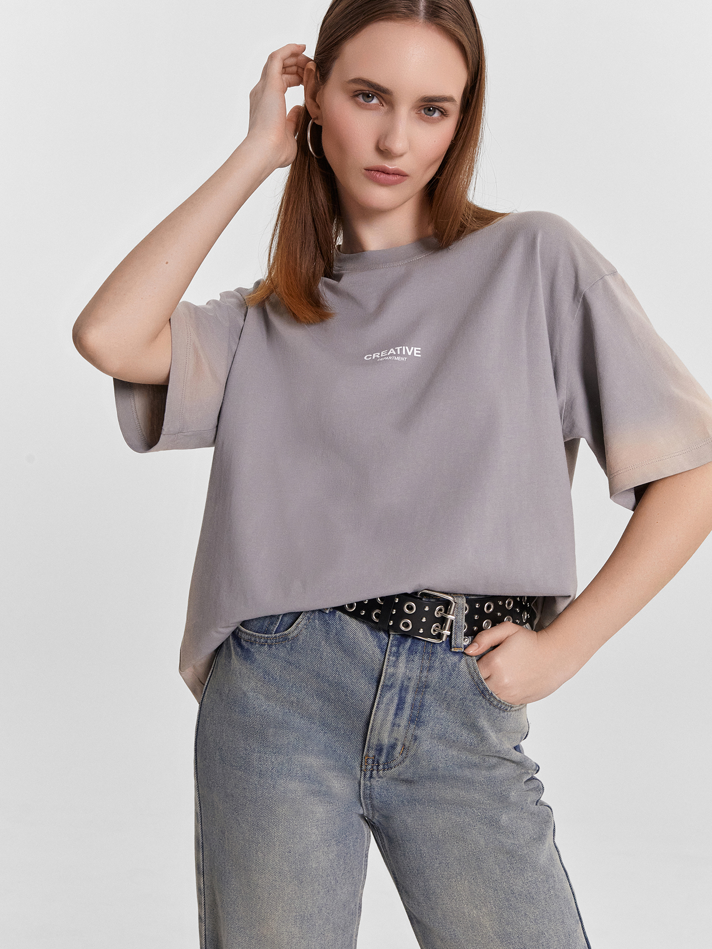 Футболка Mark Formelle (Марк Формэль) 112678-2/серый +печать1 - фото 1