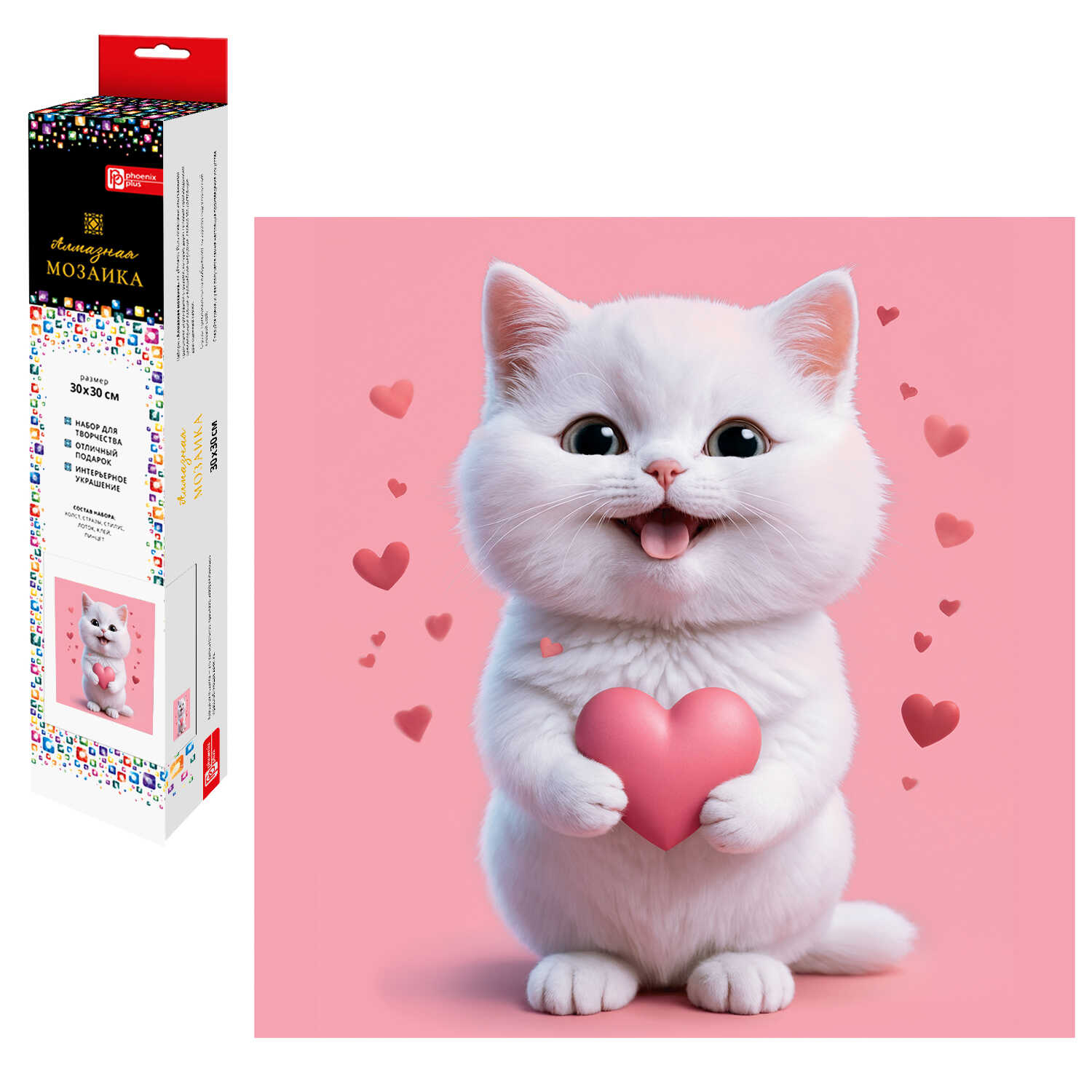 Алмазная мозаика Феникс + Кот - фото 1