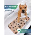 Коврик для ванны VILINA c присосками для животных 43х90 см. коричневый