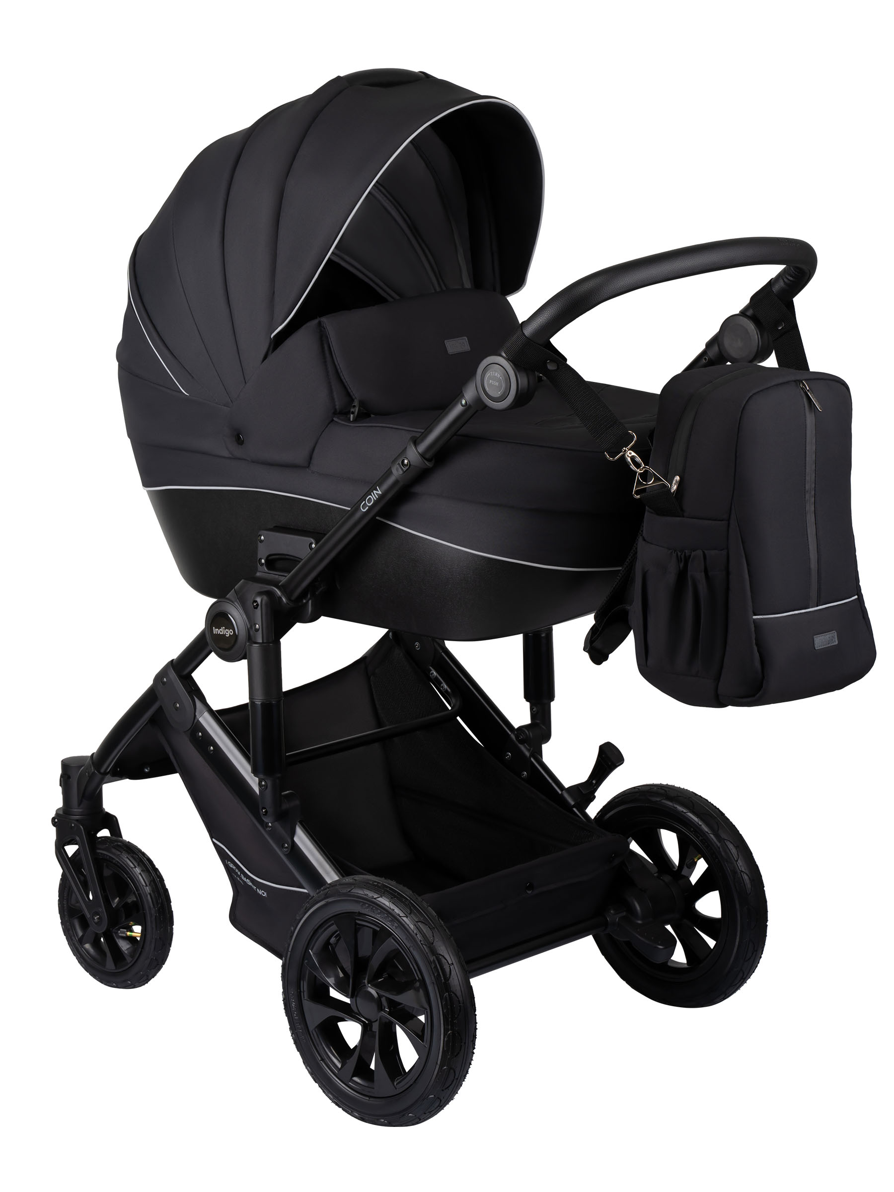 Изображение товара Коляска 3в1 Indigo Coin черный
