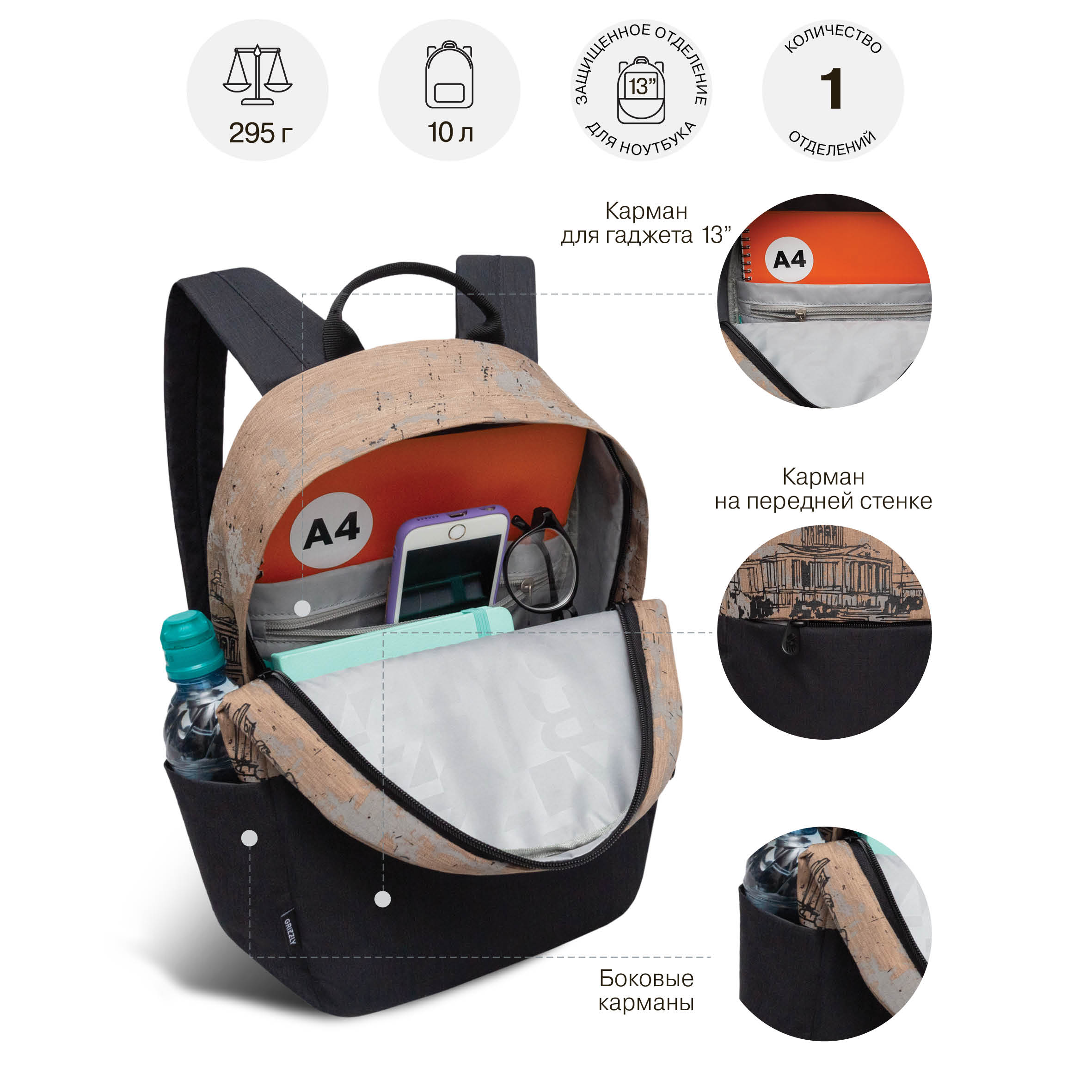 Рюкзак Grizzly для девочки - фото 8