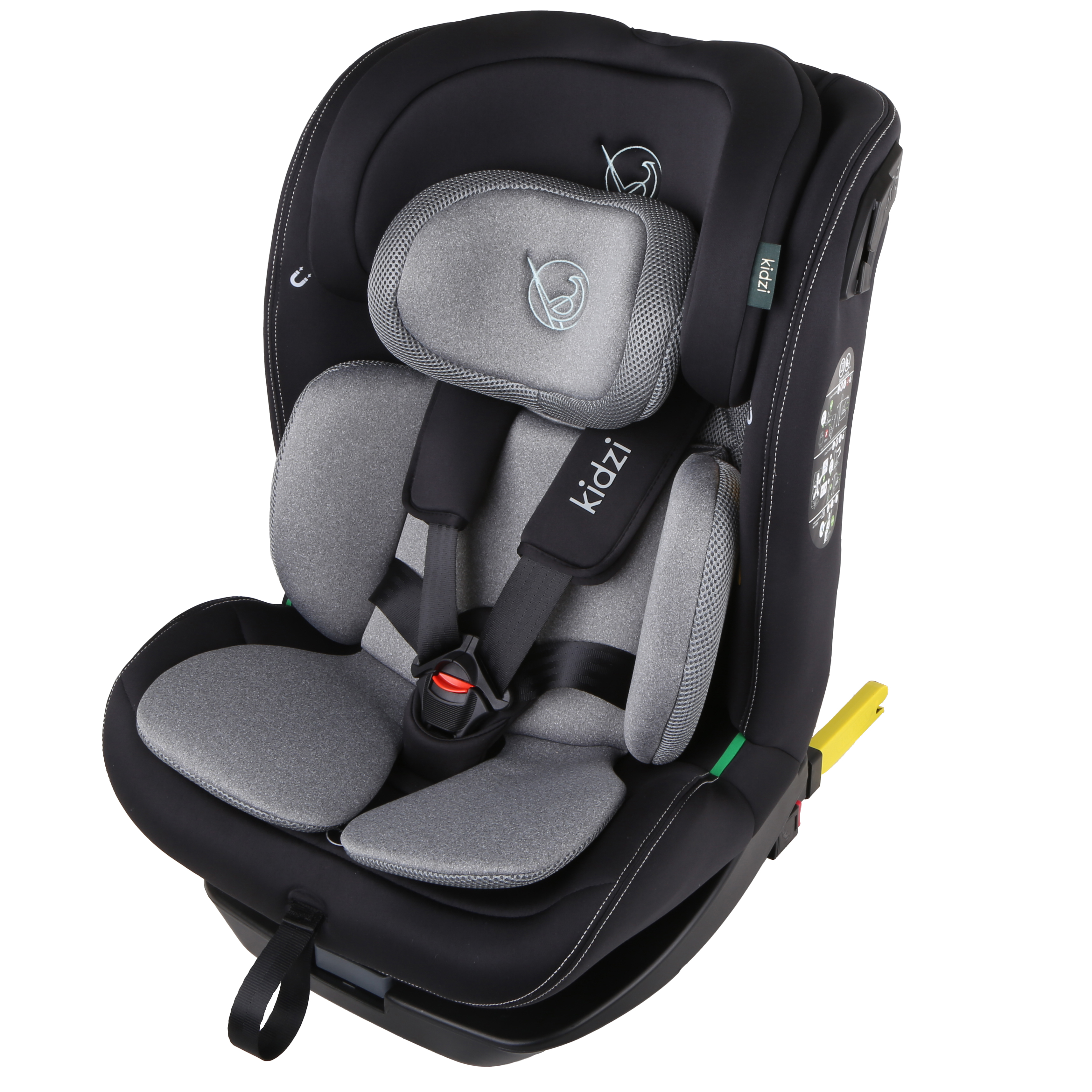 Автокресло Kidzi SPIN 360 i-SIZE Isofix 0+/1/2/3 (0-36 кг) серый - фото 13