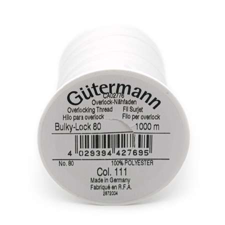 Нитки Guttermann оверлочные текстурированные полиэстер Bulky-Lock 80/1000 м 1 шт 730808 111 айвори