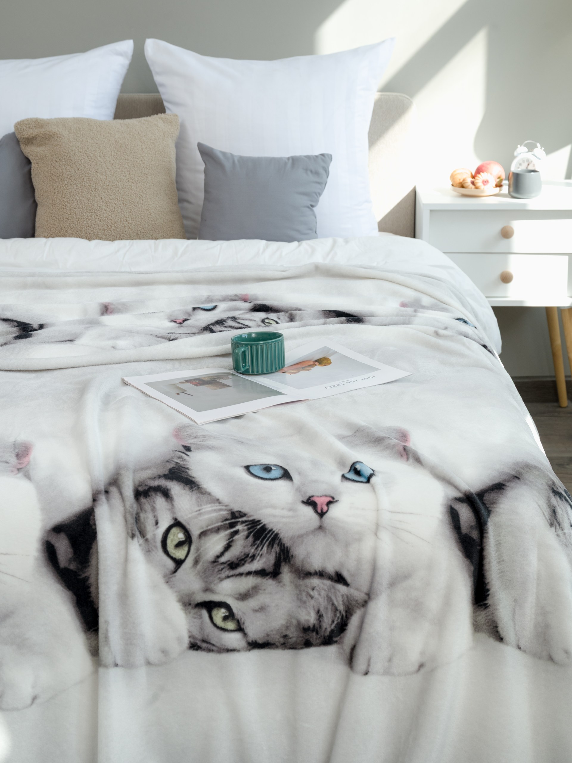 Плед PAVLine Белые котики 200 x 220 см - фото 7