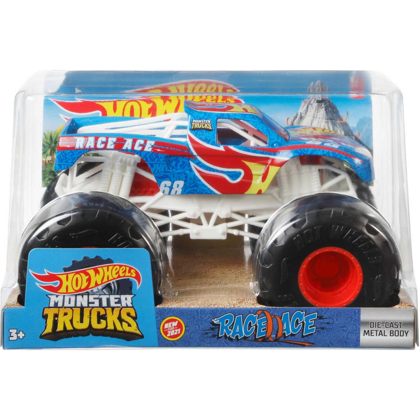 Автомобиль Hot Wheels Monster Tracks 1:24 FYJ83/GTJ37 - фото 2