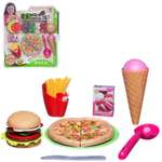 Игровой набор Abtoys продукты, прилавок, касса, тележки и корзинки