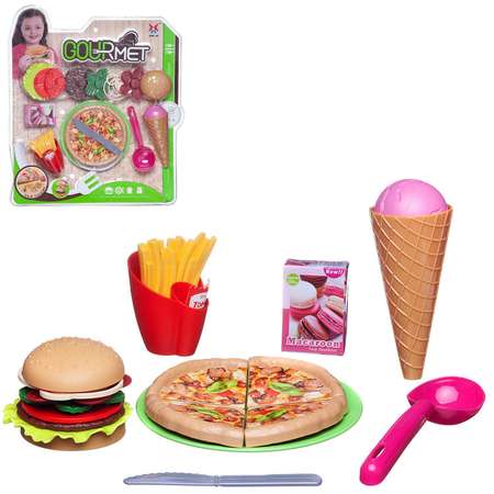 Игровой набор Abtoys продукты, прилавок, касса, тележки и корзинки