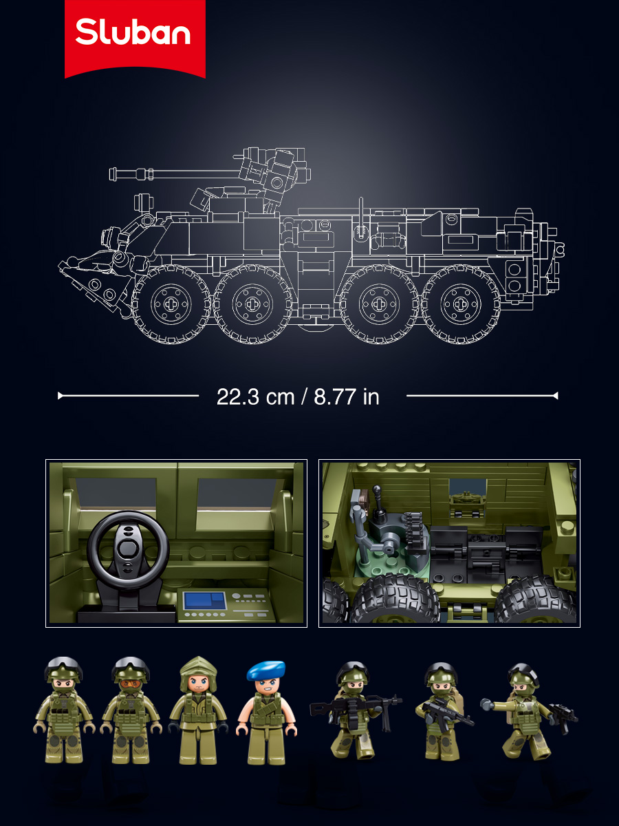 Конструктор SLUBAN Армия 619 дет. - фото 2