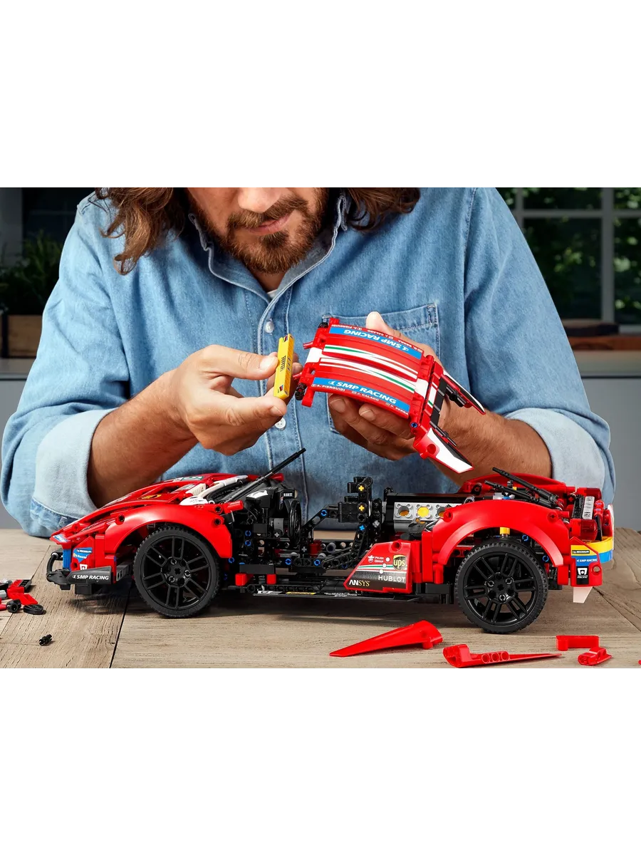 Конструктор LEGO Technic Ferrari 488 GTE AF Corse #51 1677 дет. - фото 7