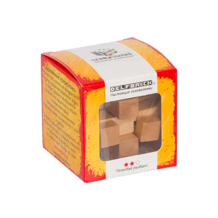 Головоломка DELFBRICK деревянная «Занимательный куб‎» 12 элементов DLS-02