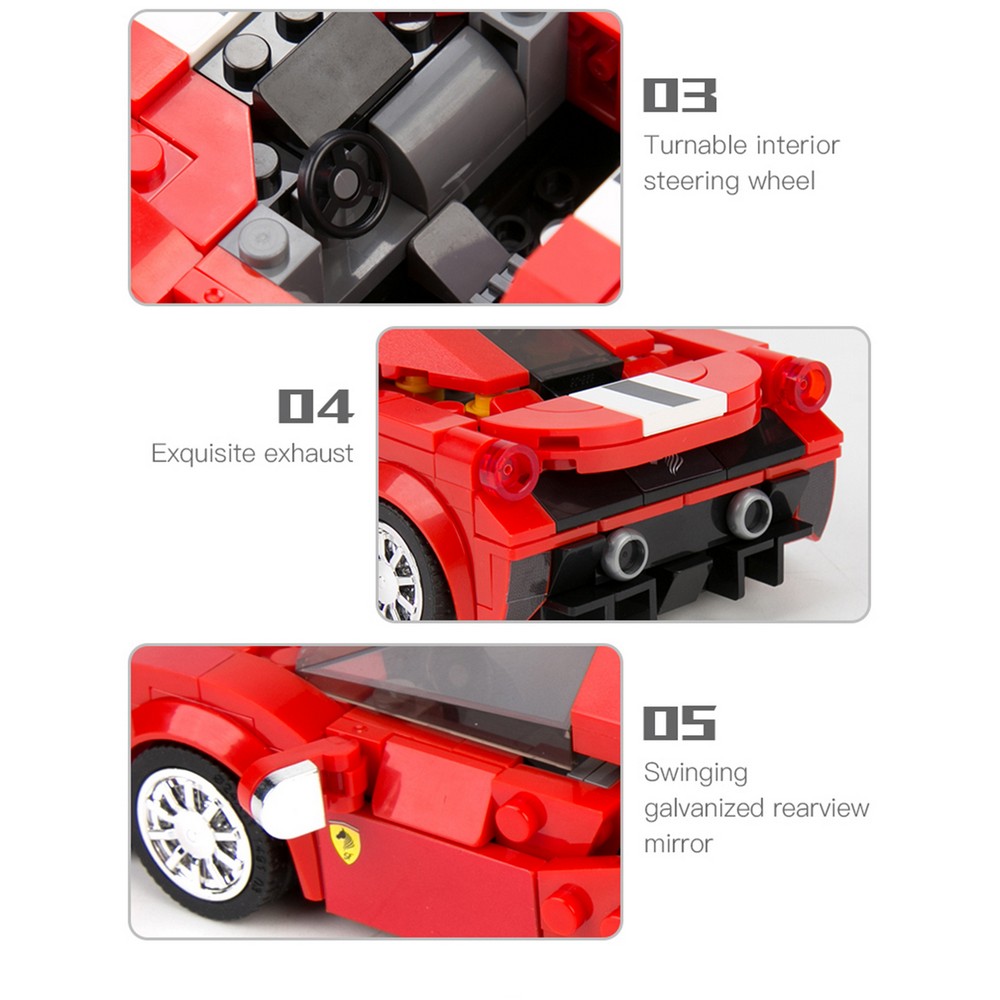 Конструктор Mould King Ferrari 488 блочный - фото 6