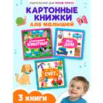 Книжки Проф-Пресс картонные 3 шт. 15х15 см. Домашние животные+мой дом+счёт