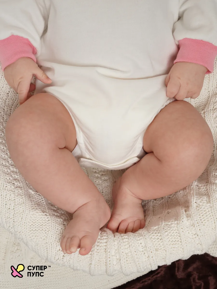 Боди Супер Пупс ромпер/молочный/розовыймилота - фото 13