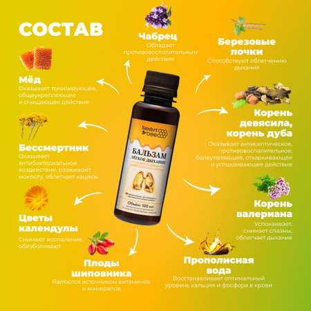 Бальзам Smart Bee легкое дыхание 100 мл