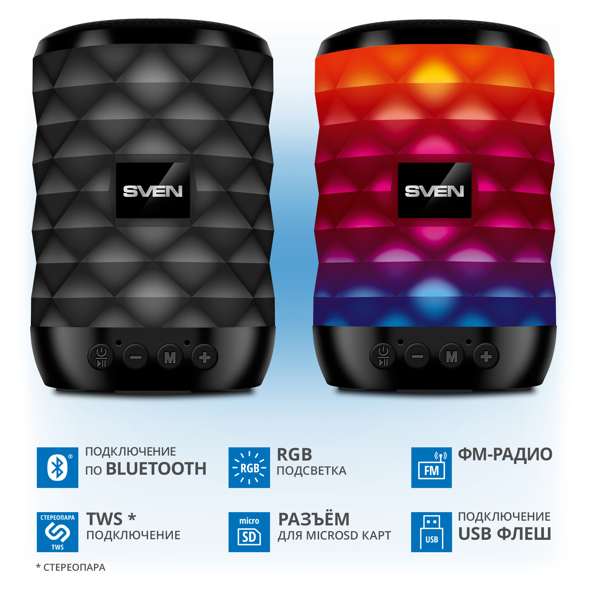Колонка bluetooth SVEN PS-55 - фото 3