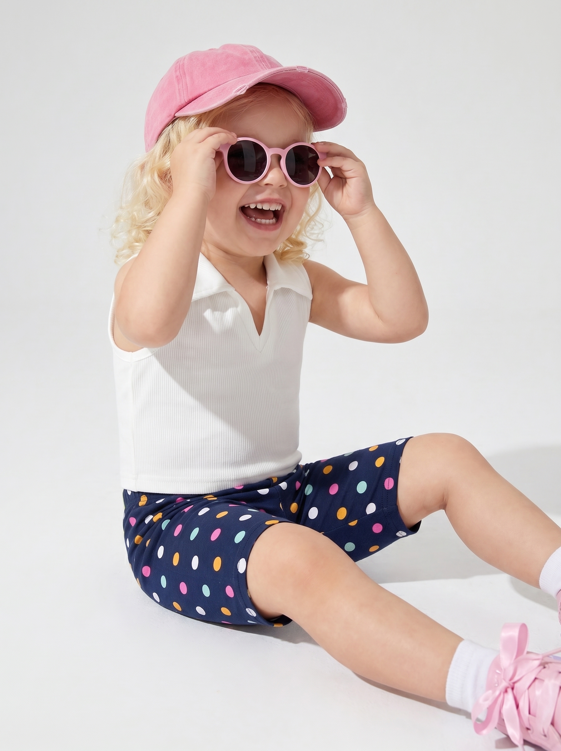 Изображение товара Детские велосипедки YOULALA 110 с ярким принтом для девочек синего цвета