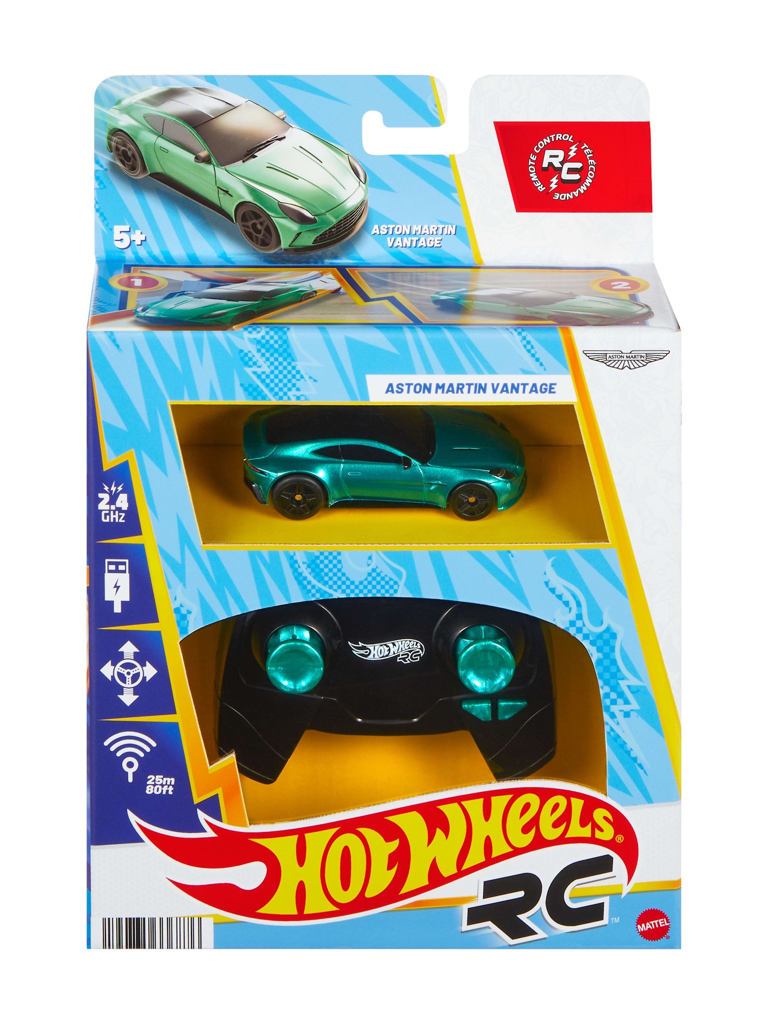 Автомобиль РУ Hot Wheels Aston Martin Vantage 1:64 - фото 6