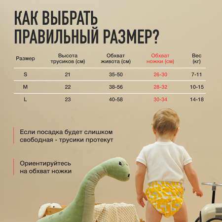 Трусики Mamagoods для мальчиков M (10-15 кг) 3 шт.