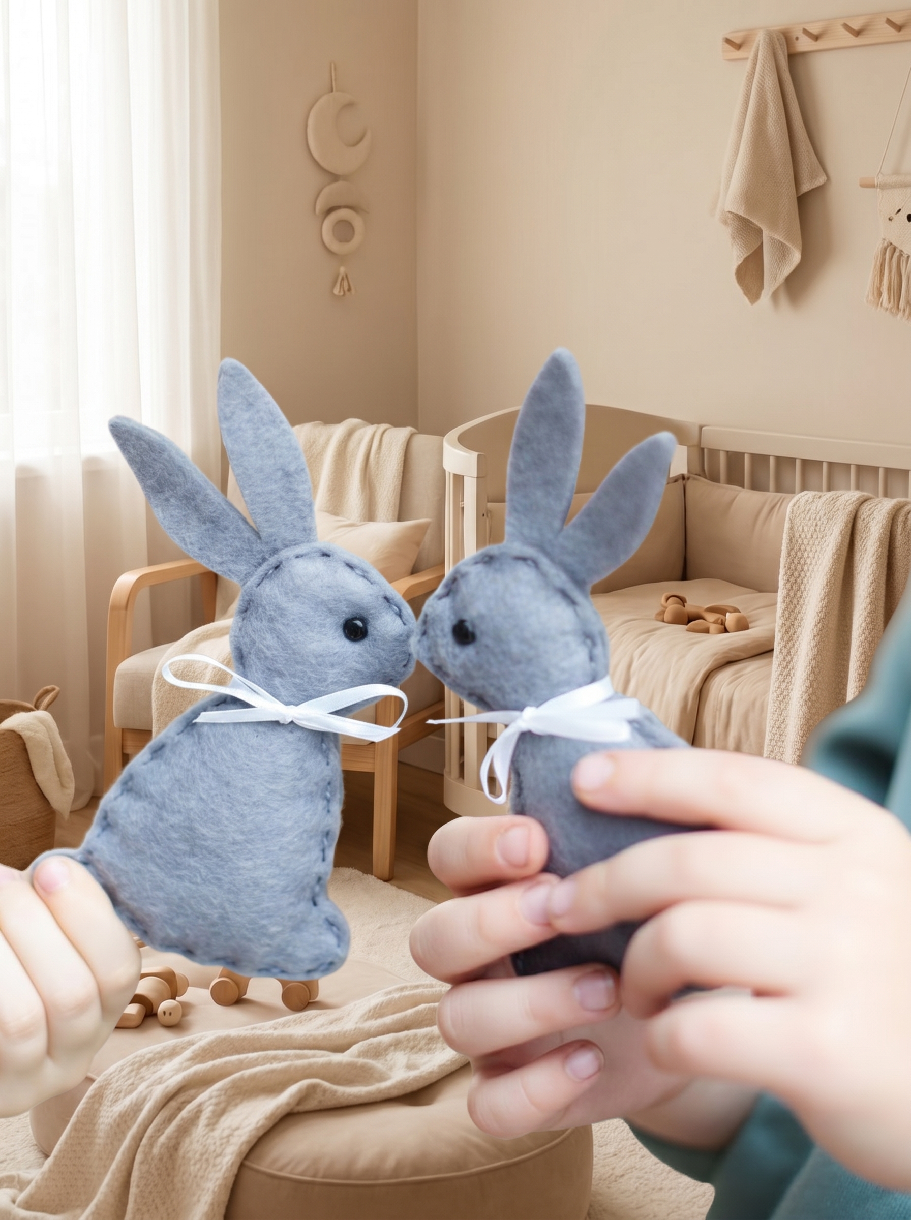 Набор для творчества HappyLine шитье Фетровые зайчики - фото 7