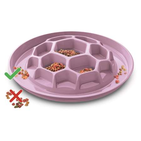 Миска для животных Lilli Pet The Art style для медленного кормления средняя Розовый 20-5707