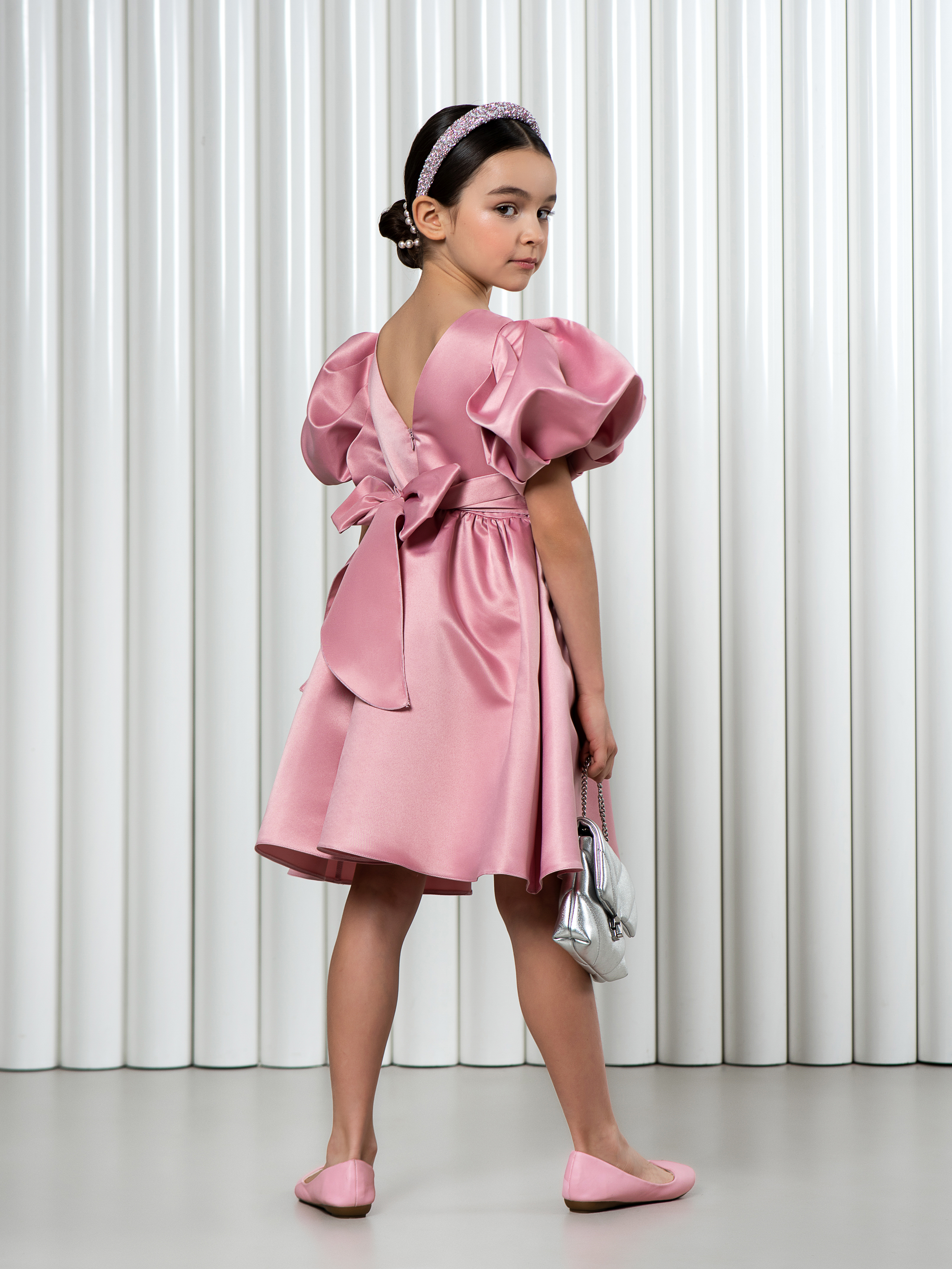 Платье LisaWeta D-143 пудра - фото 8