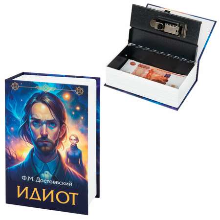 Сейф книга Brauberg шкатулка тайник для денег и документов Идиот с кодовым замком
