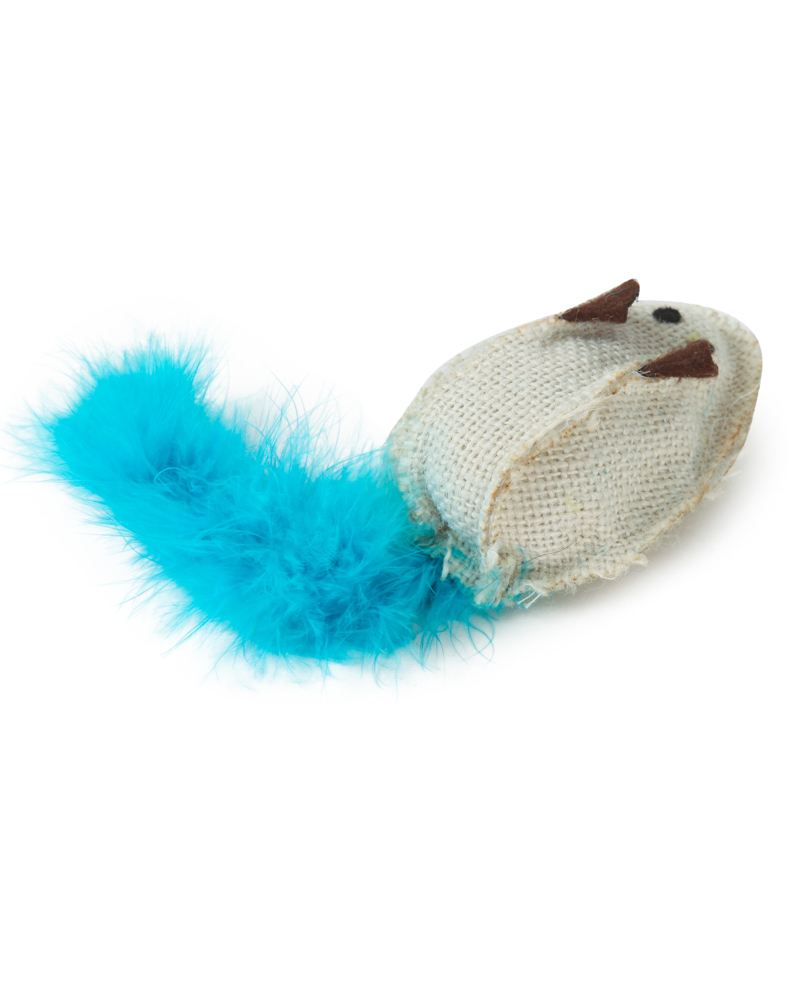 Набор игрушек для кошек Barbaks Мышки 2шт с цветными перьями и кошачьей мятой 20см - фото 5