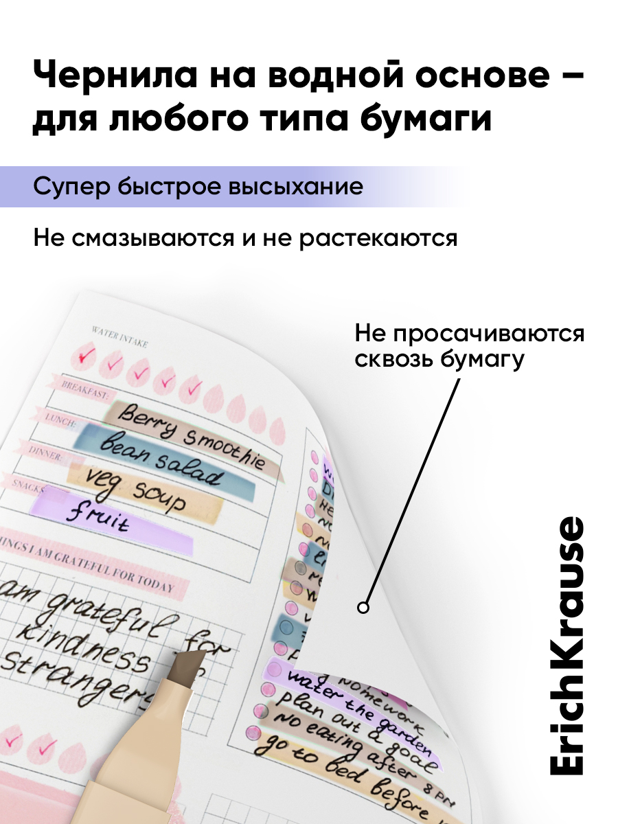 Текстовыделители ErichKrause 4 шт. - фото 6