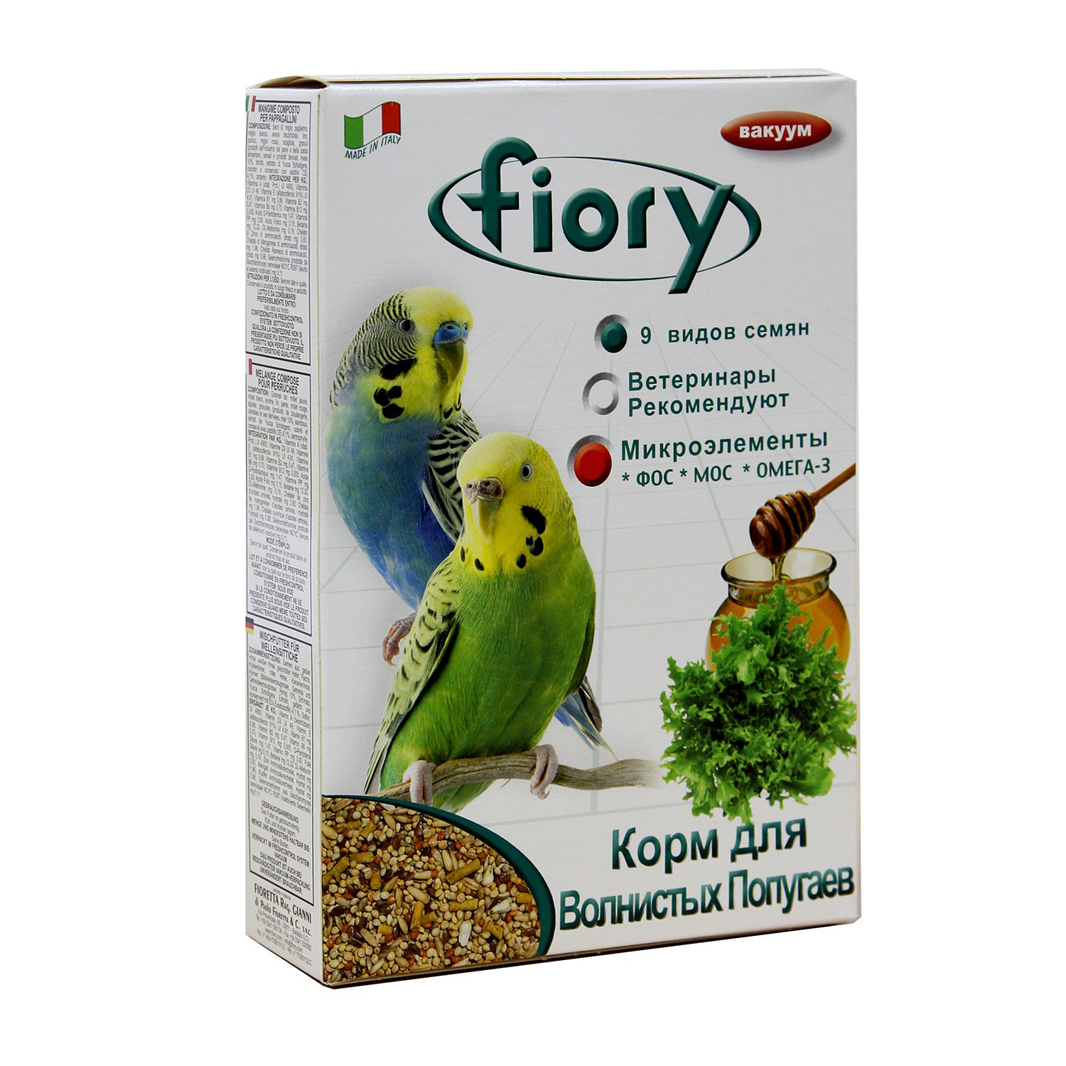 Корм для попугаев Fiory Pappagallini волнистых 1кг - фото 1