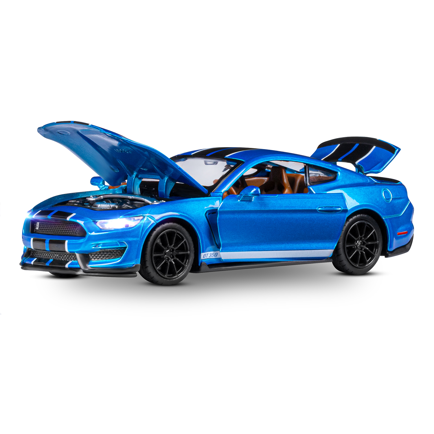 Автомобиль АВТОпанорама Ford Shelby GT350 1:32 JB1251320 - фото 9