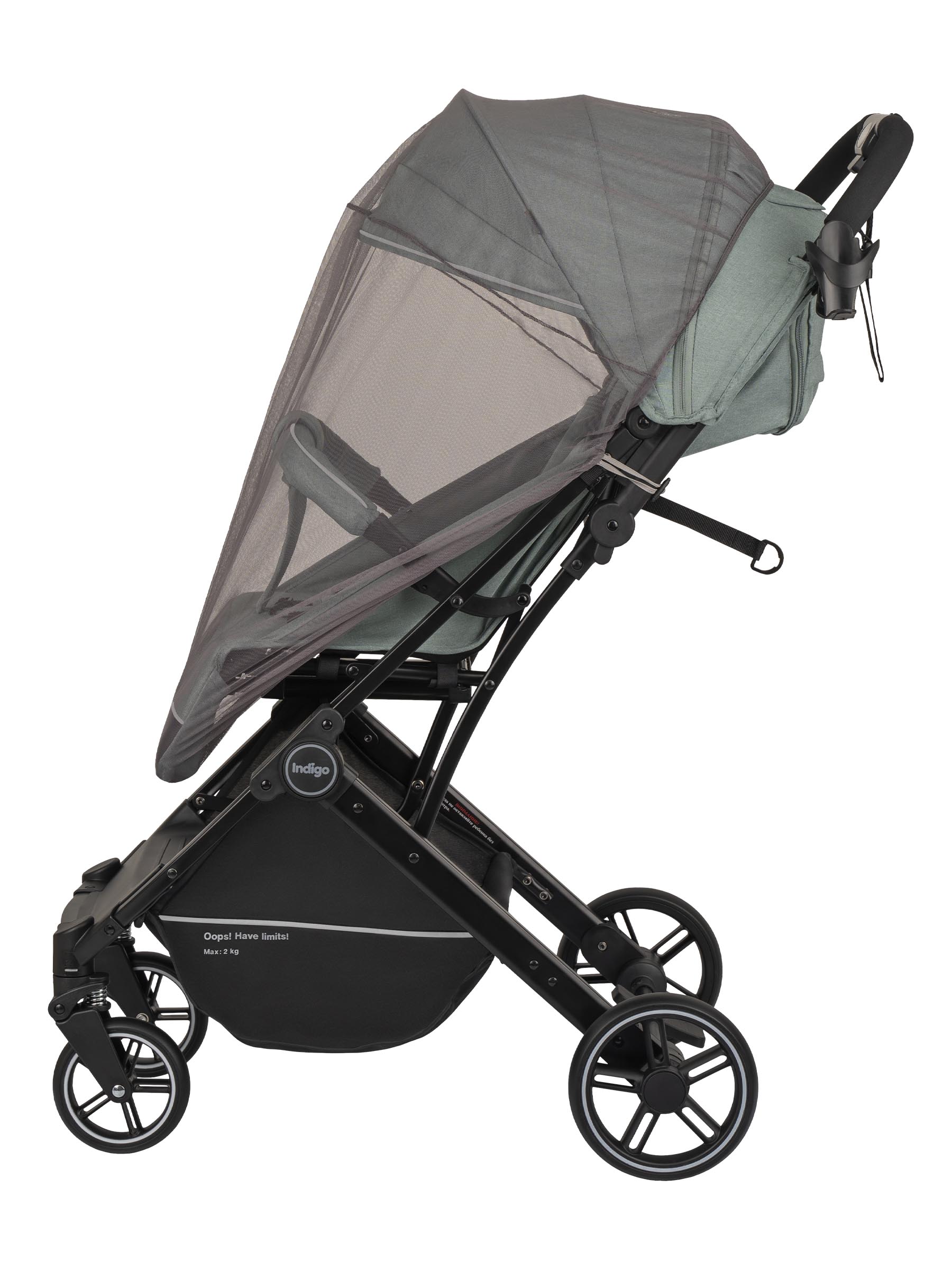 Коляска прогулочная Indigo Trip для путешествий зеленый - фото 17