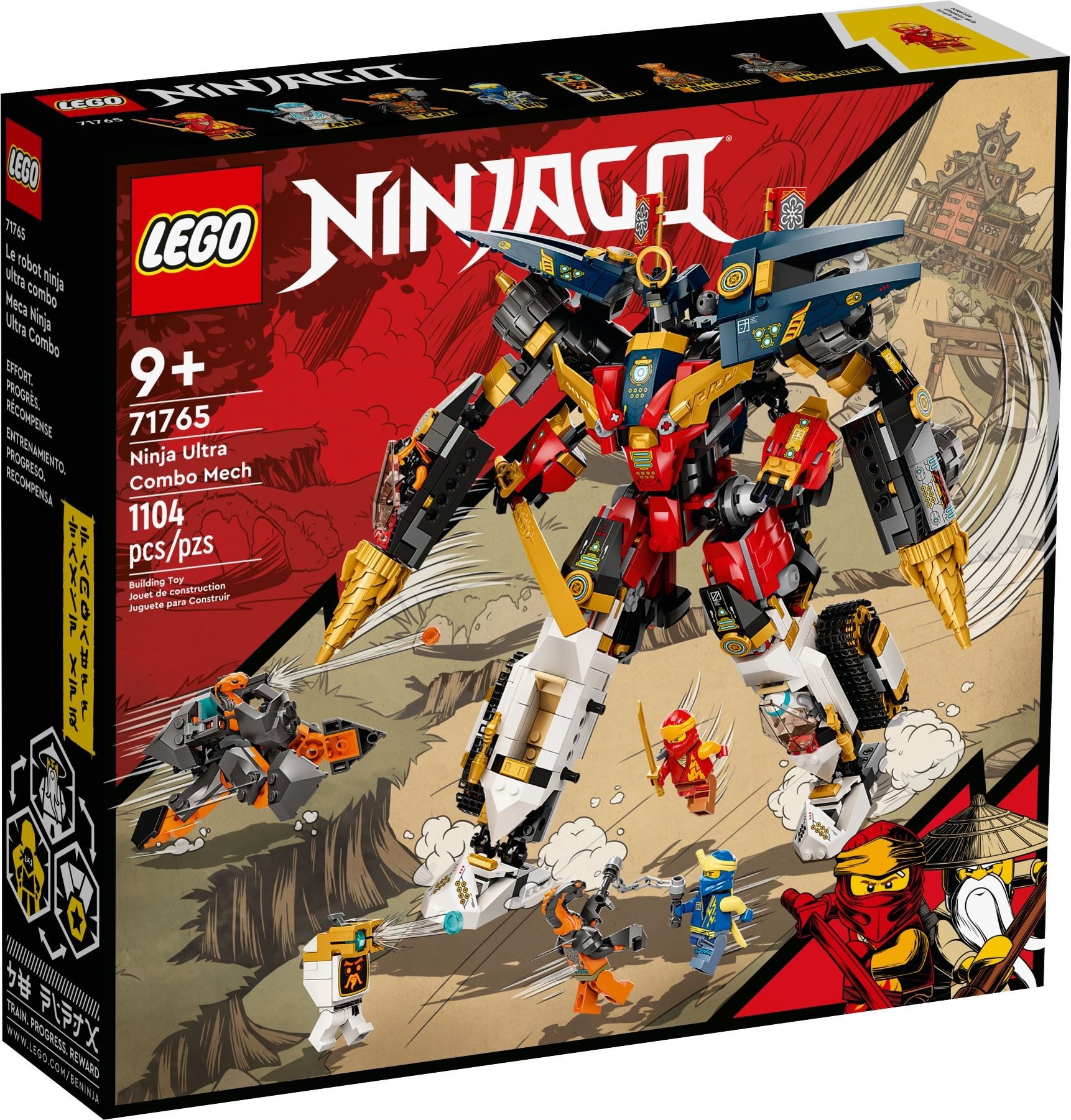 Изображение товара Конструктор LEGO NINJAGO Робот ниндзя 71765 72 детали 7 минифигурок